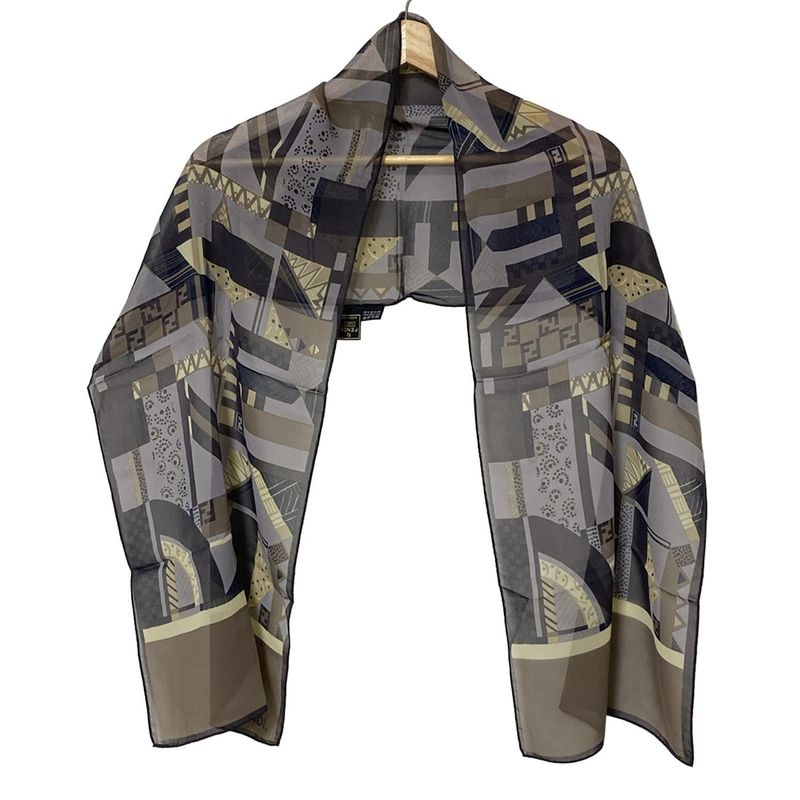 Fendi Scarf - Navy Light Purple and Multi