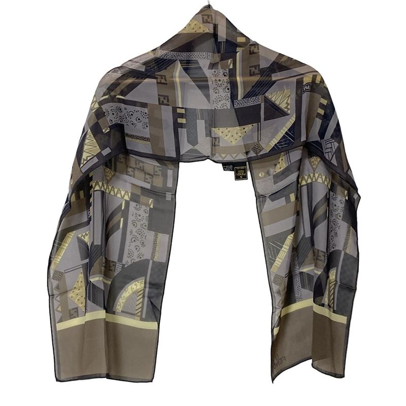 Fendi Scarf - Navy Light Purple and Multi