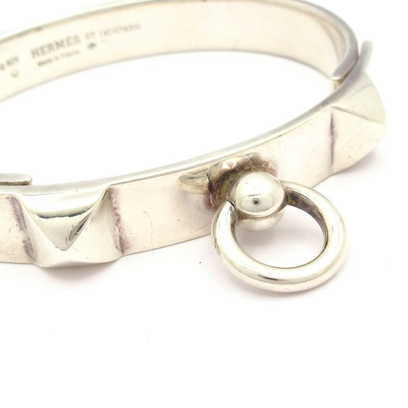 Hermes Bangle Collier de Chien Silver