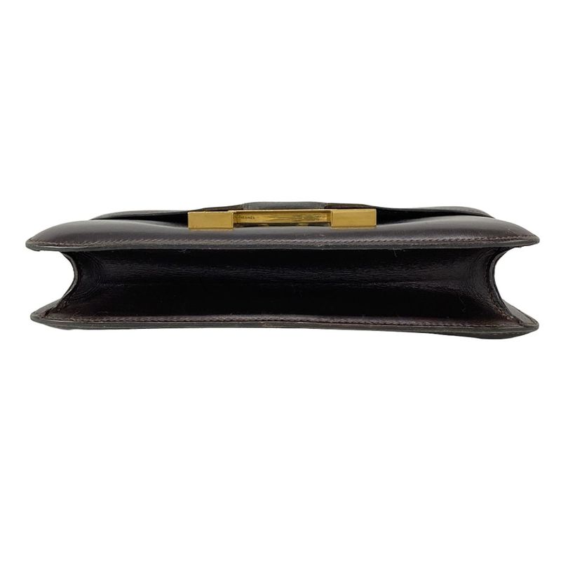 Hermes Shoulder Bag Constance 23 Dark Brown Gold Hardware