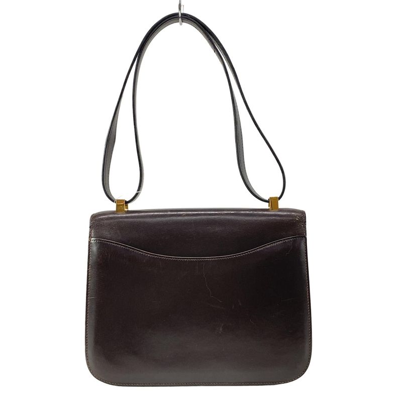 Hermes Shoulder Bag Constance 23 Dark Brown Gold Hardware