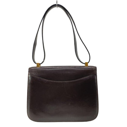 Hermes Shoulder Bag Constance 23 Dark Brown Gold Hardware