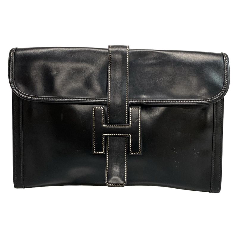 Hermes Clutch Bag Gigier PM Black