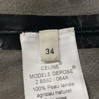 Celine Coat Size 34 S Women - 2 8s62 064a Dark Gray Long Sleeve Mouton Winter