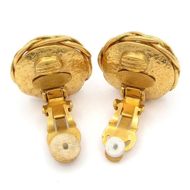 Chanel Earring Coco Mark Gold and Ivory