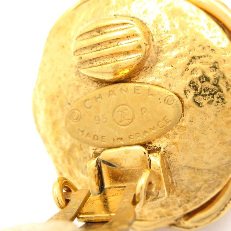 Chanel Earring Coco Mark Gold and Ivory