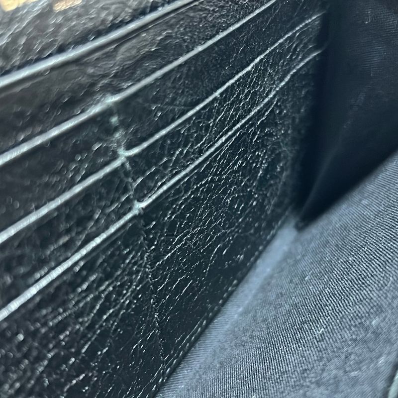 Balenciaga Long Wallet Classic Continental Zip 253036 Black and Light Blue