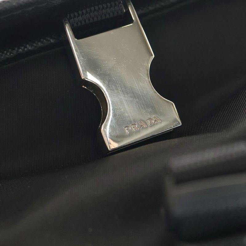 Prada Re Nylon Tessuto+saffiano Shoulder Bag Nylon Saffiano Black