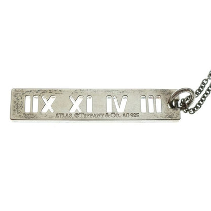 Tiffany & Co Atlas Bar Necklace Pendant Chain in 925 Silver