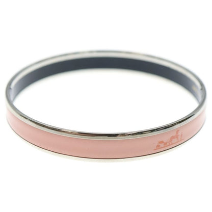 Hermes Emile PM Bangle Bracelet Pinkblacksilver GP