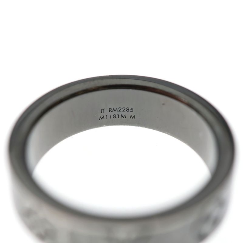 Louis Vuitton Ring - LV Mosaic Thin Ring Dark Silver M M1181m