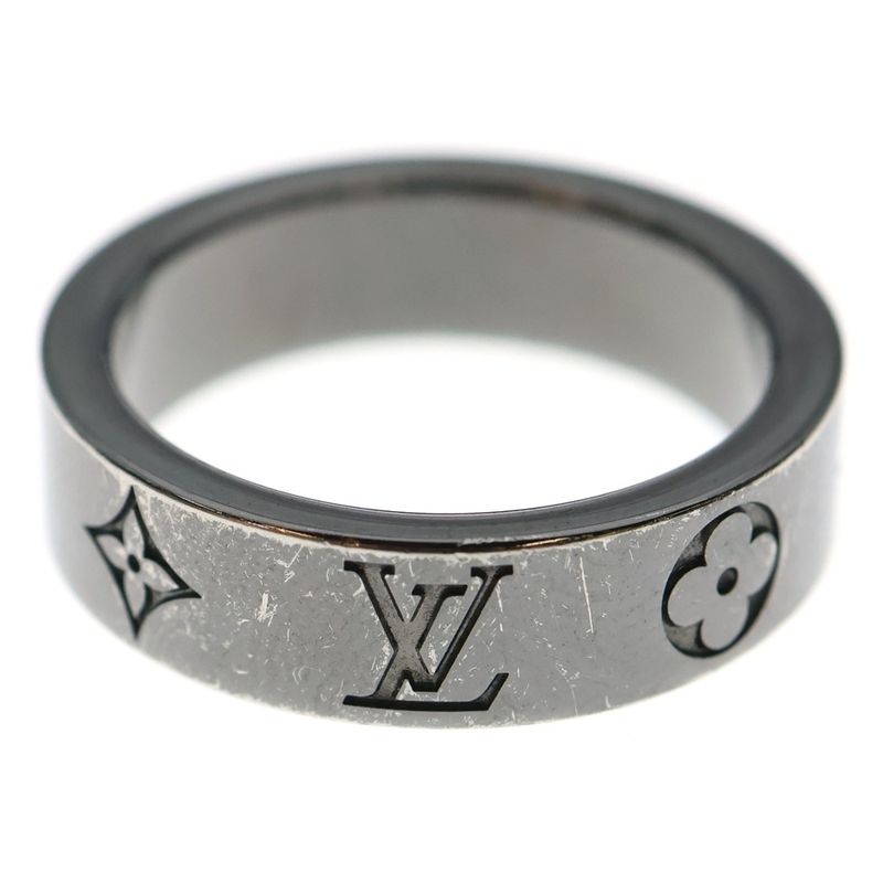 Louis Vuitton Ring - LV Mosaic Thin Ring Dark Silver M M1181m