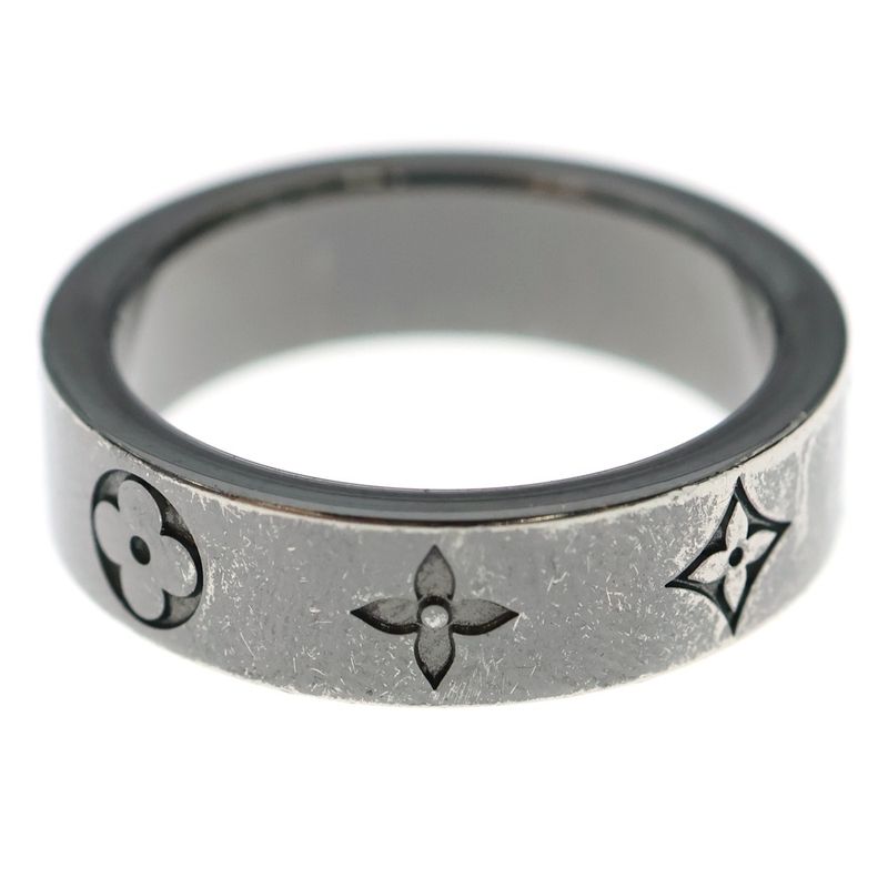 Louis Vuitton Ring - LV Mosaic Thin Ring Dark Silver M M1181m