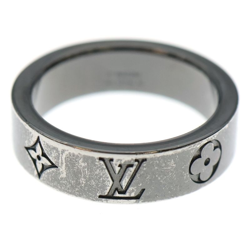 Louis Vuitton Ring - LV Mosaic Thin Ring Dark Silver M M1181m