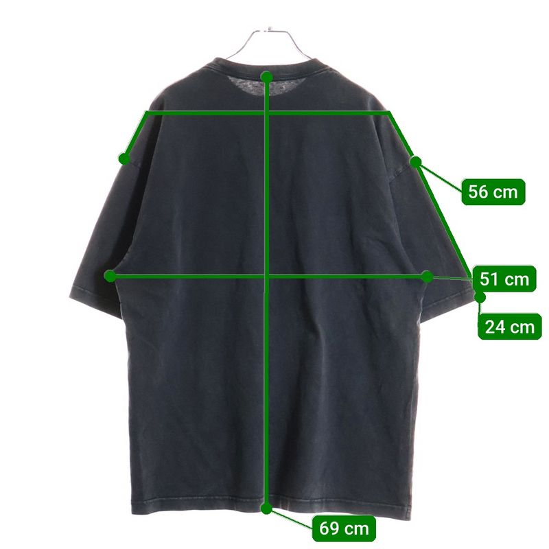 Balenciaga Front Lame Logo Print Crewneck Short-Sleeved T-Shirt Cut and Sewn