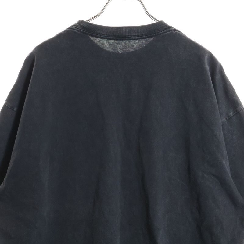 Balenciaga Front Lame Logo Print Crewneck Short-Sleeved T-Shirt Cut and Sewn