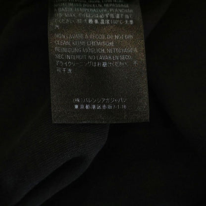 Balenciaga Front Lame Logo Print Crewneck Short-Sleeved T-Shirt Cut and Sewn