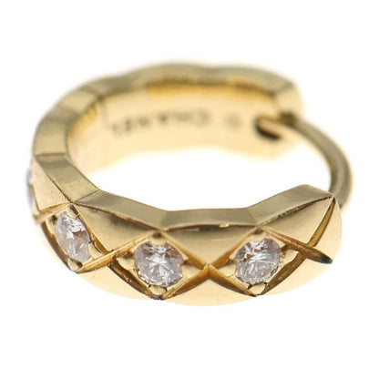 Chanel Coco Crush Collection Single Mini Hoop Earrings 18k Yellow Gold Yellow