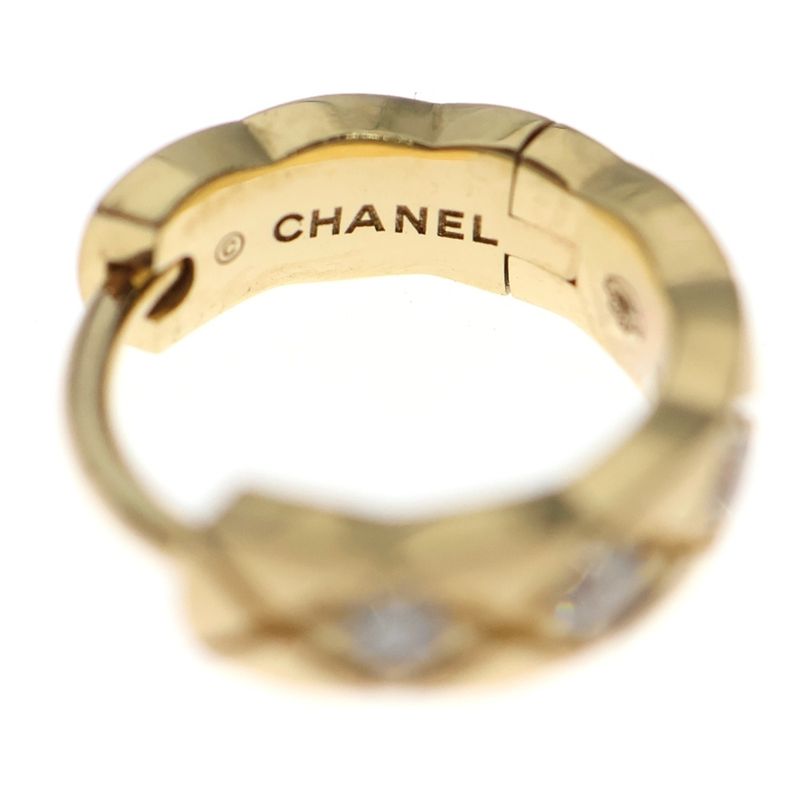 Chanel Coco Crush Collection Single Mini Hoop Earrings 18k Yellow Gold Yellow