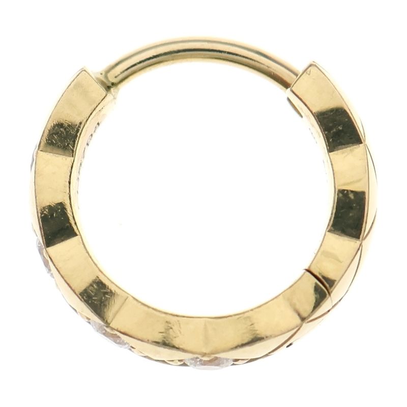 Chanel Coco Crush Collection Single Mini Hoop Earrings 18k Yellow Gold Yellow