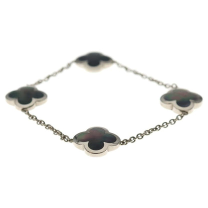 Van Cleef & Arpels Pure Alhambra Black Mother-of-Pearl 4p Motif Bracelet Au750