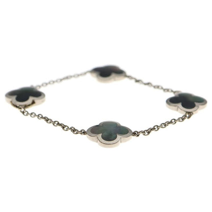 Van Cleef & Arpels Pure Alhambra Black Mother-of-Pearl 4p Motif Bracelet Au750