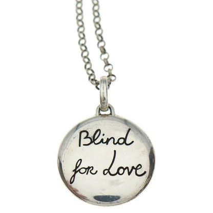Gucci Blinds for Love Taiga Head Necklace Pendant Chain Silver Ag925