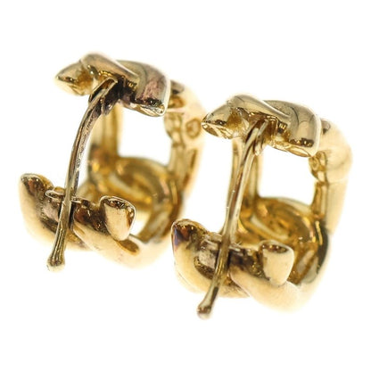 Bottega Veneta Twisted Chain Hoop Earrings GP Gold