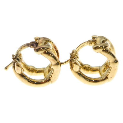 Bottega Veneta Twisted Chain Hoop Earrings GP Gold