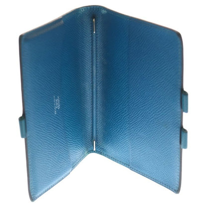 Hermes Agenda GM Vaux Epson ?q Engraved Leather Notebook Cabas - Blue