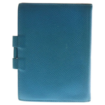 Hermes Agenda GM Vaux Epson ?q Engraved Leather Notebook Cabas - Blue