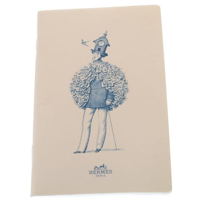 Hermes Agenda GM Vaux Epson ?q Engraved Leather Notebook Cabas - Blue