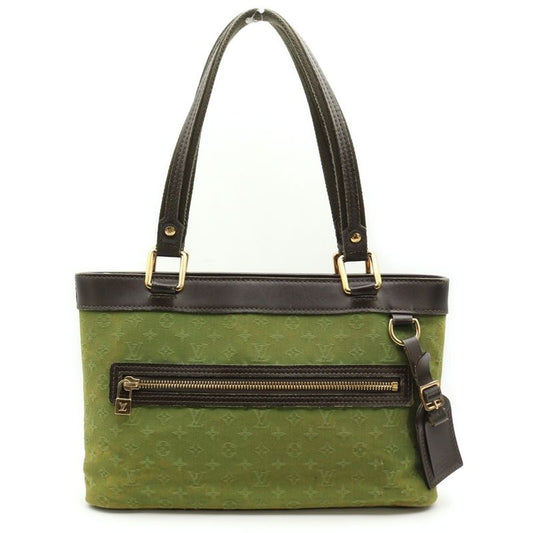 Louis Vuitton Monogram Mini Lucille PM Handbag Tote Bag Brown X Green Leather X