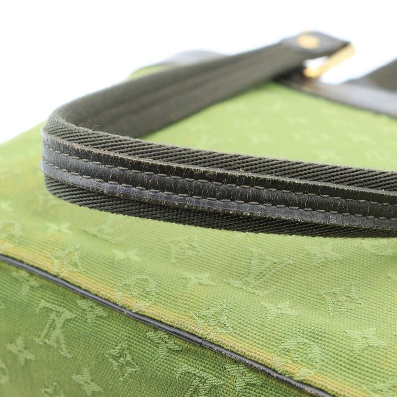 Louis Vuitton Monogram Mini Lucille PM Handbag Tote Bag Brown X Green Leather X