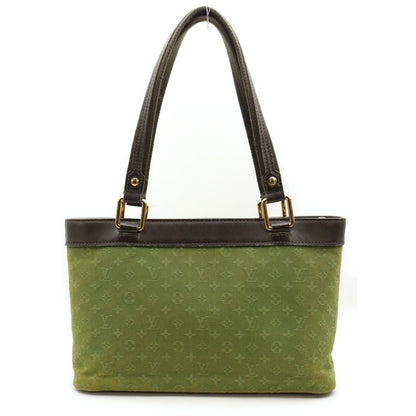 Louis Vuitton Monogram Mini Lucille PM Handbag Tote Bag Brown X Green Leather X