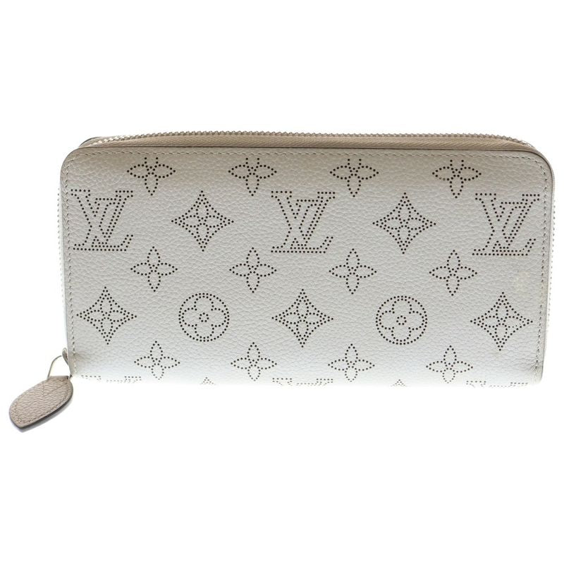 Louis Vuitton Mahina Zippy Wallet Long Wallet Card Case Long Wallet Beige
