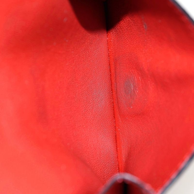 Loewe Vertical Compact Wallet Trifold Wallet Coin Case Pink X Brown Leather