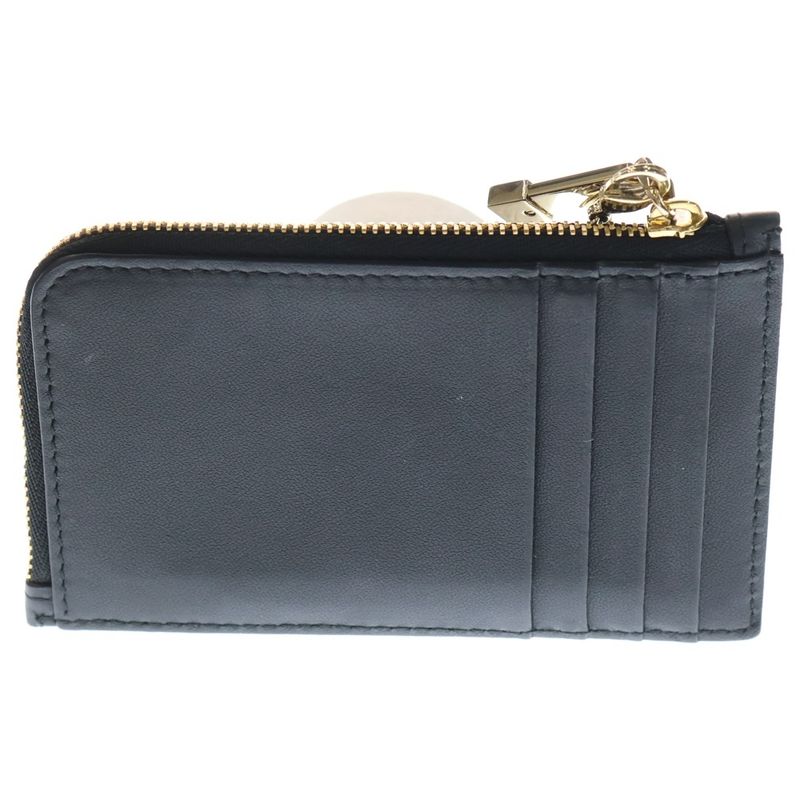 Christian Dior Cannage Lambskin Leather Card Coin Fragment Case Gold Hardware