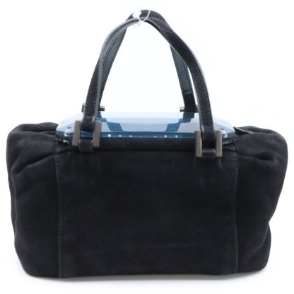 Fendi Handbag Black Suede Mirror Mini Bag 8bl100
