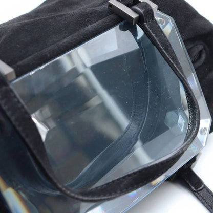 Fendi Handbag Black Suede Mirror Mini Bag 8bl100