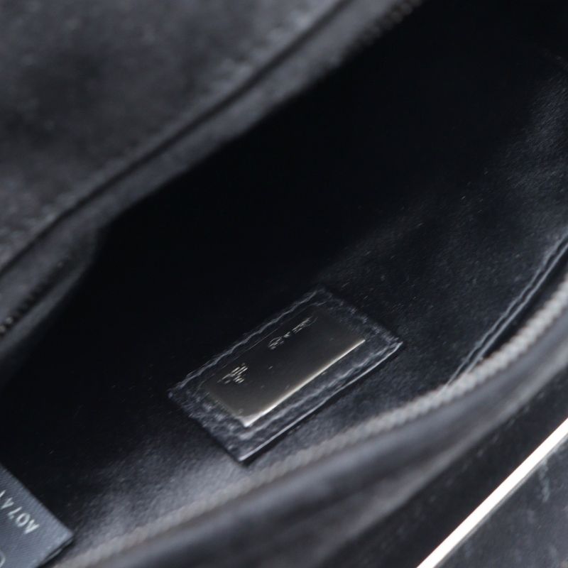 Fendi Handbag Black Suede Mirror Mini Bag 8bl100