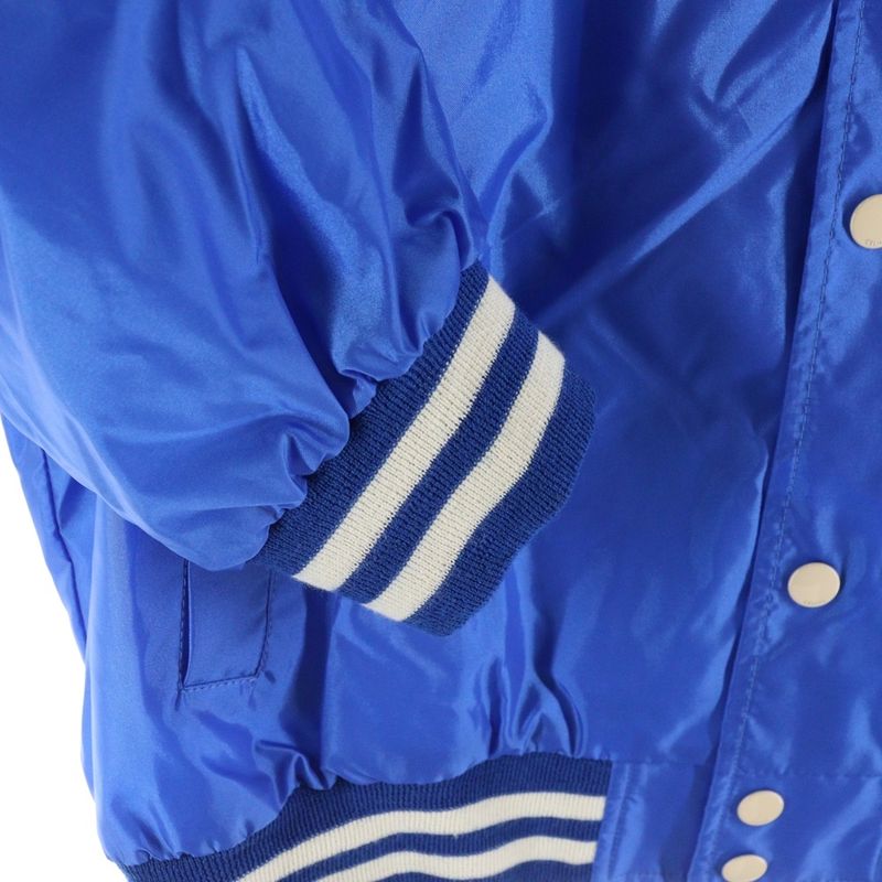 Celine 22ss Back Logo Nylon Satin Teddy Jacket Blouson Blue 2w365495m