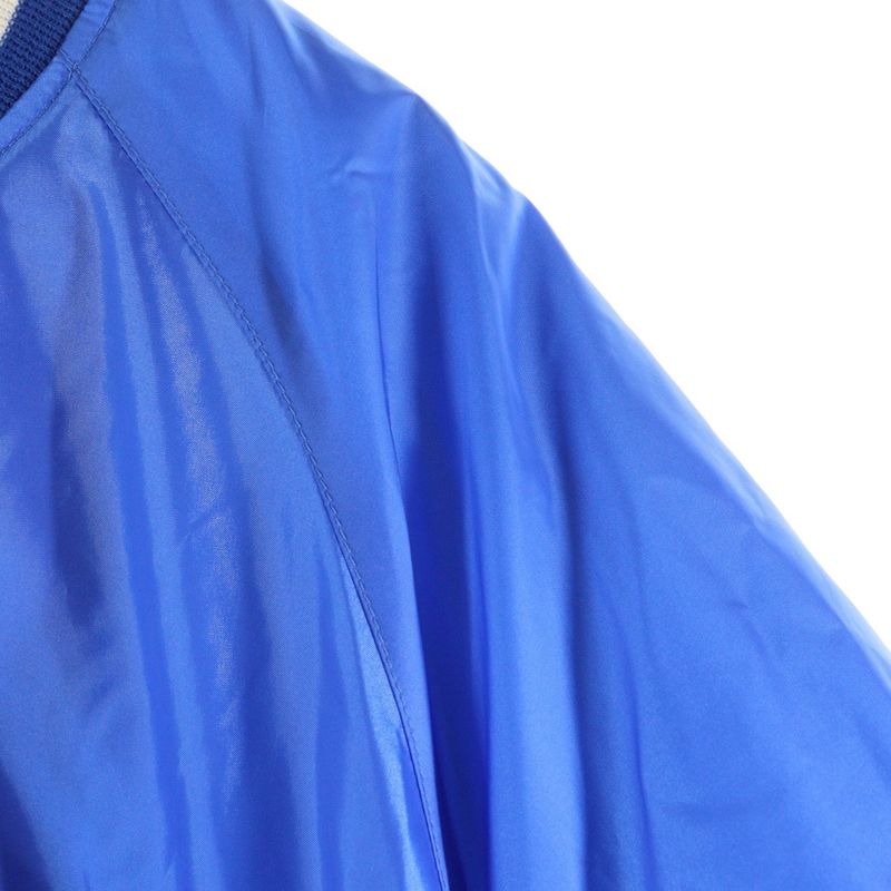 Celine 22ss Back Logo Nylon Satin Teddy Jacket Blouson Blue 2w365495m