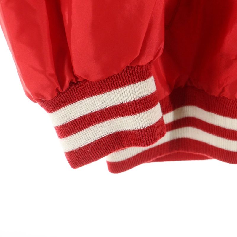 Celine 22ss Back Logo Nylon Satin Teddy Jacket Blouson Red 2w365495m