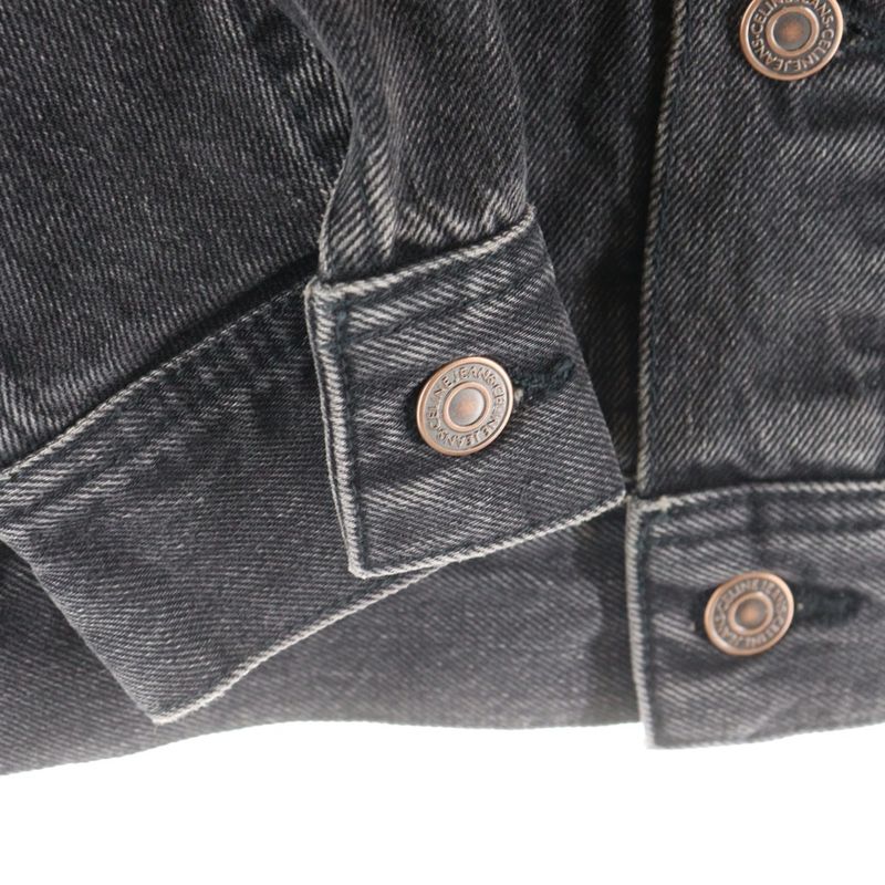 Celine Logo-Print Hoodie Docking Denim Trucker Jacket Black 2q472947f