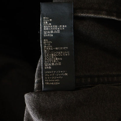 Celine Logo-Print Hoodie Docking Denim Trucker Jacket Black 2q472947f