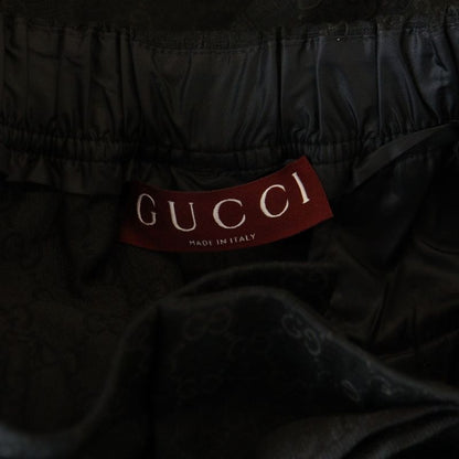 Gucci GG Supreme Draw Cord Wide Cargo Pants Black 810771