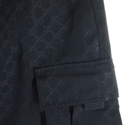 Gucci GG Supreme Draw Cord Wide Cargo Pants Black 810771