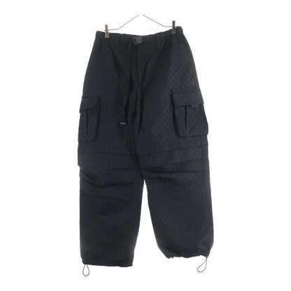 Gucci GG Supreme Draw Cord Wide Cargo Pants Black 810771