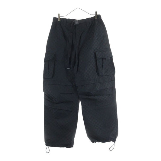 Gucci GG Supreme Draw Cord Wide Cargo Pants Black 810771